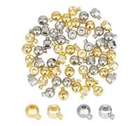 arricraft 56 pezzo di Perline A Crimpare In Ottone, 2 colori Colonna Perline Cavo Tappi Terminali Rondelle Metallo Crimpare Perline Tubo Crimpare Perline per Artigianato Fai Da Te Collana