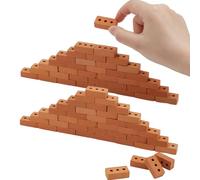 arricraft 60 confezioni di mattoncini rossi in miniatura in scala 1:6, mattoncini minuscoli per paesaggistica, mattoncini per tetti in miniatura per decorazioni di case delle bambole