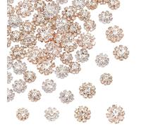 arricraft 60 pz 4 stili Abbellimenti di Strass di Lusso, Bottoni Flatback Gioielli Bottoni Fiore Cristallo Abbellimenti Avvolto Spilla Bottoni Flatback per Abbigliamento