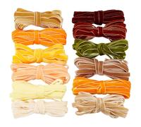 arricraft 60 Yard/54.8m Nastro di Velluto Monofacciale Natalizio, 12 colori 9.5mm di Larghezza Nastro di Raso In Velluto Accessori per Indumenti Fai Da Te Artigianato per Decorazioni di Ornamenti