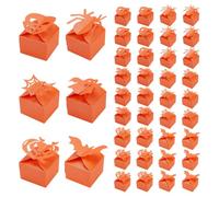 arricraft 72 pz Scatole Regalo in Carta A Tema Halloween, 6x6x5cm Arancione Forme Miste Scatole di Caramelle Teschi Ragni Zucche Fantasmi Sacchetti per Feste Scatole per Biscotti Regalo