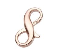 arricraft 925 fermagli A Moschettone In Argento Sterling, Chiusura A Moschettone con Doppia Apertura In Oro Rosa, Chiusura Estensibile per Gioielli Fai Da Te, 0.57x0.3 pollice