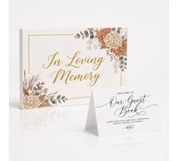 arricraft Libro degli ospiti per matrimonio da firmare, 22,9 x 17,8 cm, a tema piante, libro per ospiti in memoria d'amore, per festa di anniversario e doccia