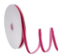arricraft Nastro in velluto rosa su un lato, 10 mm, per confezioni regalo di nozze, fiocchi per capelli e fiori, decorazione della casa (rosa scuro)