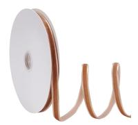arricraft Nastro in velluto rosa su un lato, 10 mm, per confezioni regalo per matrimoni, fiocchi per capelli e decorazioni per la casa (marrone scuro)