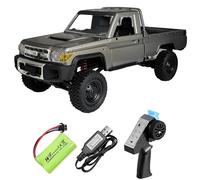 ARRIS 1/12 Scale RC Crawler, MN-82P RTR RC Truck LC79 4 X 4 Off Road Vehicles 2.4 GHz RC Rock Car con luci LED, batteria 7.4 V 1200 mAh per adulti hobby giocattolo (argento)