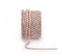 Arrival Colorful Rhinestone Chains Dense Fancy Chain Apparel Sewing Glass Rhinestone Cup Chain With Colorful base(KC Gold Crystal,SS12(3mm)-10yards)