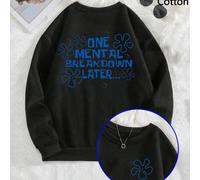 Arrivano nuovi modelli primaverili e autunnali, e il senso di relax è totale! La felpa con stampa "Mental State Literature" incarna lo stato mentale dei giovani contemporanei! Torna "UN CROCIO MENTALE