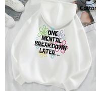 Arrivano nuovi modelli primaverili e autunnali, e il senso di relax è totale! La felpa con stampa "Mental State Literature" incarna lo stato mentale dei giovani contemporanei! Torna "UN CROCIO MENTALE