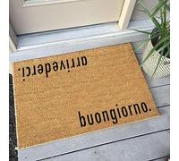 Arrivederci Buongiorno Zerbino italiano Zerbino Benvenuto Zerbino Home Decor Zerbini 50 x 81 cm