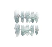 Arrivo farfalla Nail Art, Cat Eye Nail Art, Nail Art fatto a mano, unghie finte ragazza (L)