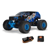ARRMA 1/10 Gorgon 2WD RTR Monster Truck - Mega 550 14T - Motore a spazzola Spektrum SLT2 2,4 GHz, con batteria NiMH da 3300 mAh e caricatore USB-C S120, blu