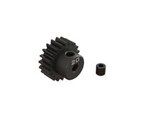ARRMA ARA311082 20T 0.8Mod 1/8" Bore CNC Steel Pinion Gear, Grigio/Argento