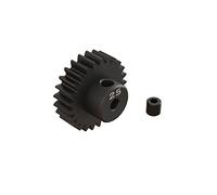 ARRMA ARA311087 25T 0.8Mod 1/8" Bore CNC Steel Pinion Gear, Grigio/Argento