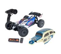 Arrma TYPHON GROM 4x4 SMART 1/14 Buggy Blu/Argento con CARROZZERIA OMAGGIO