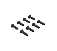 ARRMA- Vite a Doppia Presa, M4 x 14 mm (8), Colore Grigio/Argento, ARA727414