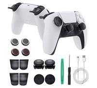 Arrocent Controller Kit Accessori per PS5 Play Station 5 con L2 R2 L1 R1 Trigger Parti di Ricambio + Thumbstick Joystick + Humb Grips + D-Pad + Cacciavite Croce + Cavo Caricatore