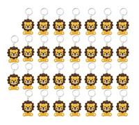ARROMI 32 portachiavi a forma di leone, portachiavi a forma di leone, mini portachiavi per bambini, regalo per feste di compleanno della giungla