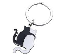 ARROMI Portachiavi Gatto Cute Keychain Decorazione Gatti Gatti Meow, Regalo per gli amanti dei Gatti, Portachiavi Animale per Amico, Partner, Portachiavi Argento per Donne, Uomini, multicolore, M