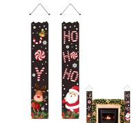 Arroopu Banner di Natale per esterni, cartello di benvenuto di Natale, lettere dei cartoni animati design cartello per porta per ingresso bar garage sala ristorante balcone giardino cancello azienda
