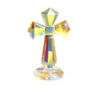 Arroopu Figurina Croce di | Scultura Religiosa da Scrivania 15 cm - Crocifisso con Design sfaccettato 360° per Collezionisti Famiglie Cattoliche Gruppi Chiesa Spazi Preghiera