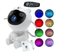 Arroopu Lampada Proiettore Astronauta Luci Notturne,Lampada Proiettore Stelle Spaziali con Telecomando Rotante - Soffitto Stellato Multi-Modalità con Modalità Regolabile, Decorazione Camera da