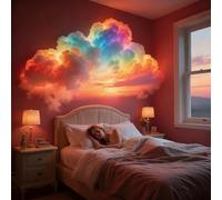 Arroopu Led DIY Per Camera Da FAI DA TE Thundercloud Luce a LED, 3D Tuono Luce Multicolore Sincronizza Musica Lampada LEDLight Con Ritmo Musicale, Atmosfera Notturne Per