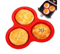 Arroopu Stampini in Silicone per Uova per Friggitrice ad Aria - Stampo da Cucina con 3 Cavità,Coppette In Silicone Da Friggitrice Ad Aria | Per Forno A Microonde Piccole Torte Budini Torta Frittelle