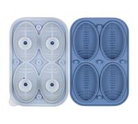 Arroopu Stampo Silicone Per Pallone Da Calcio,Stampo da Cucina 3D con 4 Cavità | Forma Per Cupcake In Silicone Per Decorazioni - Per Bar Whisky Cocktail Caffè Frigo Congelatore Torta Cioccolato