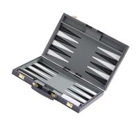 arrotola in pelle PU Tappetino da gioco Backgammon Tavola da backgammon e set scacchi per viaggi all ' aperto Campeggio Giochi famiglia Feste Set