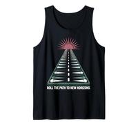 Arrotolare Il Percorso Verso Nuovi orizzonti Backgammon Sunrise Design Canotta