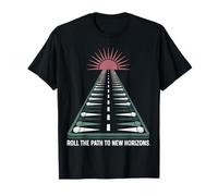 Arrotolare Il Percorso Verso Nuovi orizzonti Backgammon Sunrise Design Maglietta