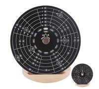 Arrotondato di quinte, disco di teoria musicale, strumento in lega di alluminio, per l'apprendimento della melodia, 12 x 11 cm, materiale scolastico, supporto in legno, strumento educativo per