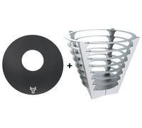 Arrotondato Falò Canna Fuoco Braciere + Griglia Feuerplatte Grillring