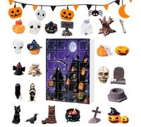 Arrovarp Halloween Ghost Ornament Advent - Horror Skull Halloween Countdown Calendar | Decorazione stagionale per dormitorio, asilo, scuola, ufficio, casa infestata, decorazione autunnale per bambini