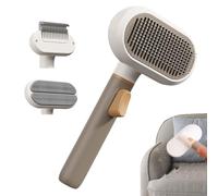 Arrovarp Spazzola per cani | Pettine antiscivolo per la pulizia dei gatti, strumento per la rimozione dei peli | per fare il bagno a sottopelo corto e lungo per animali domestici, casa, appartamento