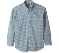 Arrow 1851 - Camicia da Uomo in Popeline di Hamilton a Maniche Lunghe, con Bottoni, a Quadri - Blu - XL Alti