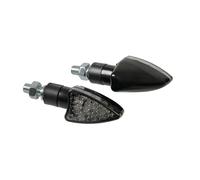 Arrow-2 Frecce moto 12V LED Omologate E Fumè Luce arancio Snodo gommato Nere