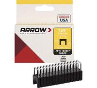 Arrow 591188 - Graffette isolate in acciaio T59 da 1/4" x 5/16, per cavi e cablaggi, nero, 300 pezzi