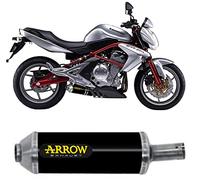 arrow 71698aon*, terminale omologato maxi race-tech alluminio nero, compatibile con moto kawasaki er6n er-6n 2005 2006 2007 2008 2009 2010 2011 mototopgun
