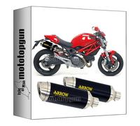 arrow 71731AON* scarico omologato open doppio terminale thunder alluminio nero compatibile con ducati monster 796 2010 2011 2012 2013 2014 mototopgun