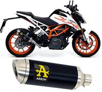 arrow 71860aon*, terminale omologato thunder alluminio nero, compatibile con moto ktm duke 390 2017 2018 2019 2020 mototopgun