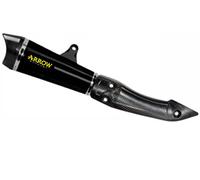 arrow 71952xkn, terminale omologato open x-kone nichrom nero, con fondello carbonio, compatibile con moto kawasaki z125 z-125 2021 2022 2023 mototopgun