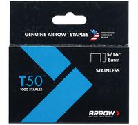 Arrow A505SS1 T50 Graffette Acciaio Inox 505SS 8mm (0.8cm) Scatola 1000