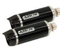 ARROW COPPIA TERMINALI SCARICO STREET ALLUMINIO NERO KAWASAKI Z 1000 2017-2018