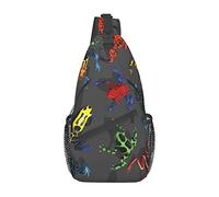 Arrow Dart Frogs Borsa a tracolla colorata per donna Uomo Zaino a tracolla Ciclismo Escursionismo Daypack Borsa a tracolla