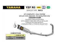 Kit completo COMPETITION Full Titanium Yamaha YZF R3 Anni 2019 2020