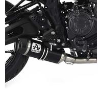 Arrow Thunder Aluminium Dark With Carbon End Cap Yamaha Mt-07 ´21-23 Homologated Muffler Argento Homologated