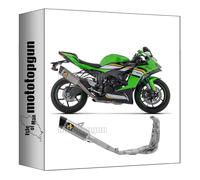 arrow scarico completo competition evo pista full titanio fondello carby compatibile con kawasaki zx-6r zx-6 r 636 2024 2025 mototopgun 71209ptr