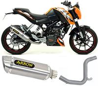 arrow scarico omologato open thunder alluminio compatibile con ktm duke 125 2011 2012 2013 2014 2015 2016 mototopgun